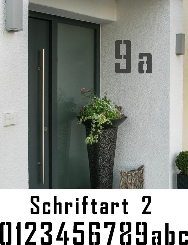 Hausnummerschablone