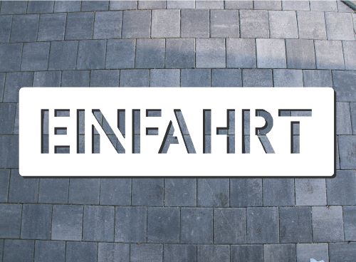 Bodenlogoschablone zum Sprühen EINFAHRT