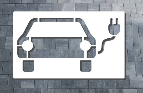 Ladestation e-Auto / Elektroauto Bodenschild für den Außeneinsatz