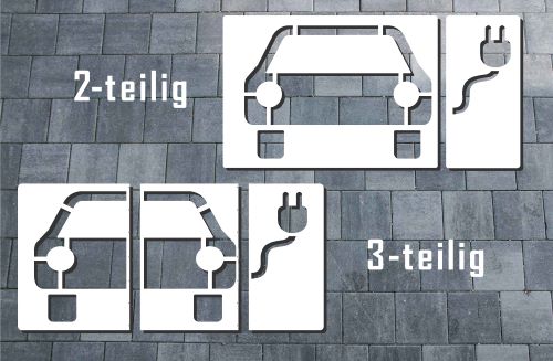 E-Auto Ladestation Bodenmarkierung grün-weiß