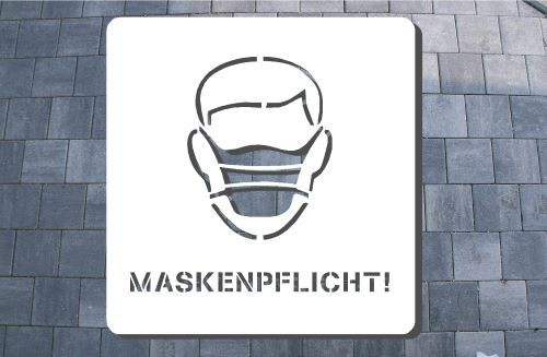 Maskenpflicht Schablone