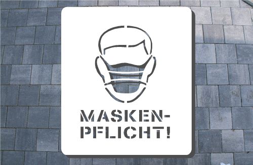 Maskenpflicht Schablone