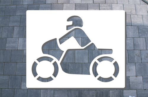 Motorrad Bodenmarkierung