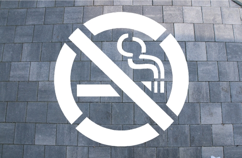 Rauchen verboten Bodenmarkierung