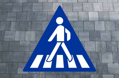 Bodenschablone Sprühen Überweg