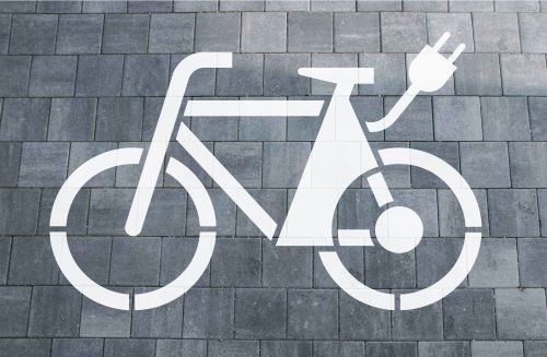 Schablone E-Bike, Elektrofahrrad