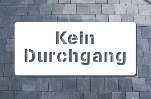 Bodologoschablone Kein Durchgang