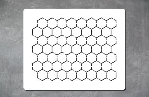 Spachtelschablone Hexagon
