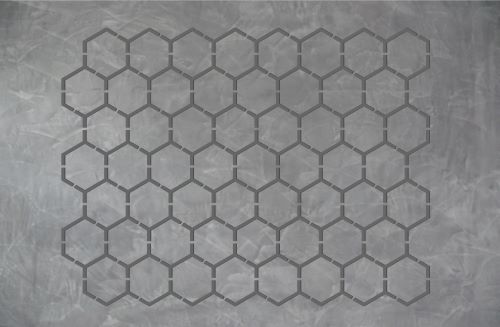 Spachtelschablone Hexagon