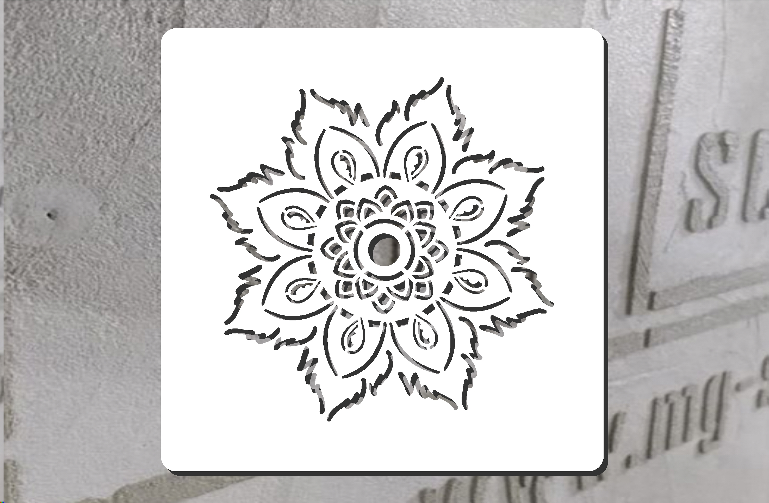 Spachtelschablone "Wasserblume" Spachtelschablone Wasserblume