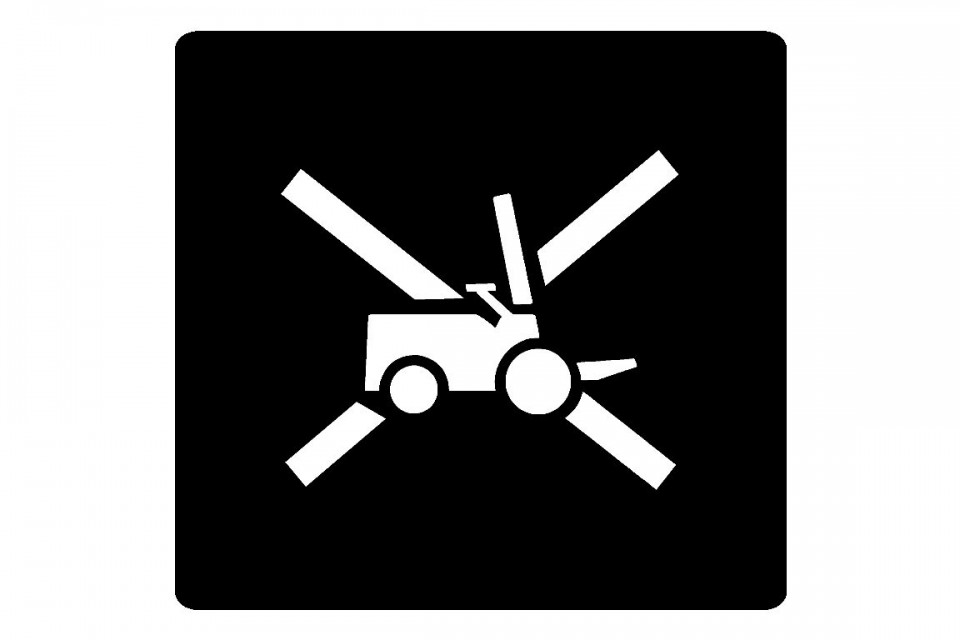 Hinweisschild Schablone Temperatur