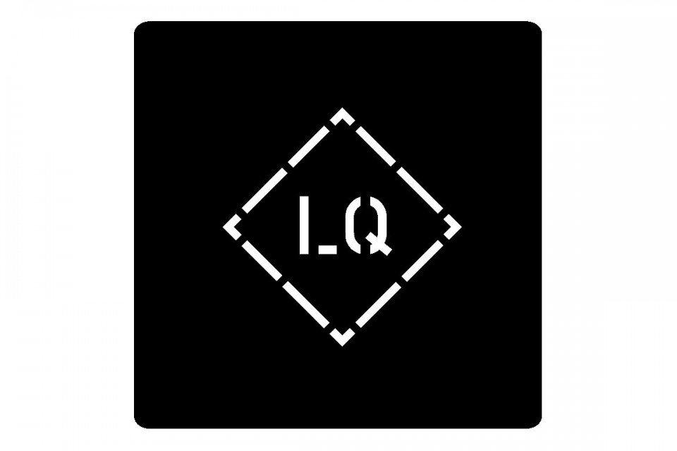 Verpackungssymbol - LQ-Zeichen Sprühschablone Totenkopf