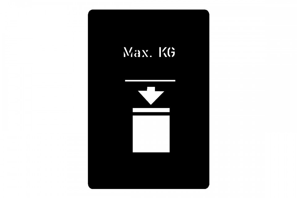 Verpackungssymbol - MAX. STAPELLAST Hinweisschild Schablone Temperatur