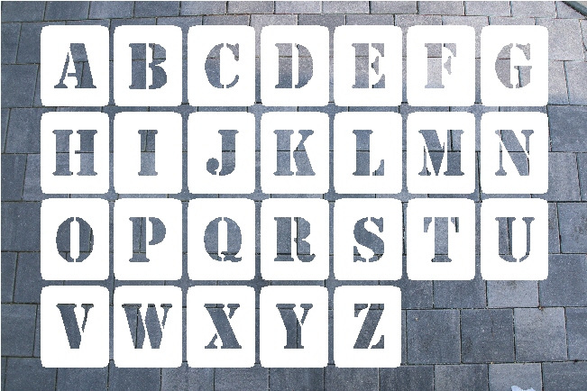Kunststoff Buchstabenschablonen